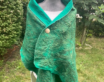 Emerald Sea Felted Shawl