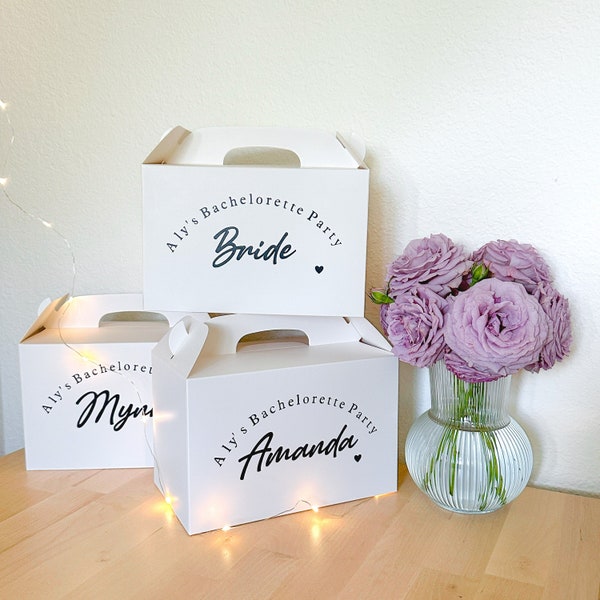 Personalized Gable Box -Great Gift Box for Bridesmaids, Groomsmen,Wedding, Bachelorette Party, Kids Party, Birthday Party (Customizable)