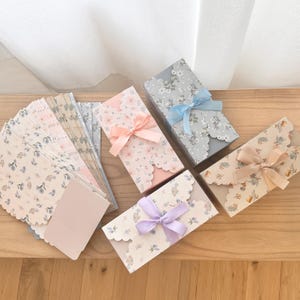 Floral Ribbon Gift Box 48pcs 4x4x8&quot; Exclusive Motifs Design,Pastel Colors Treat Box for Shower,Wedding,Birthday. Slight Appearance Imperfect