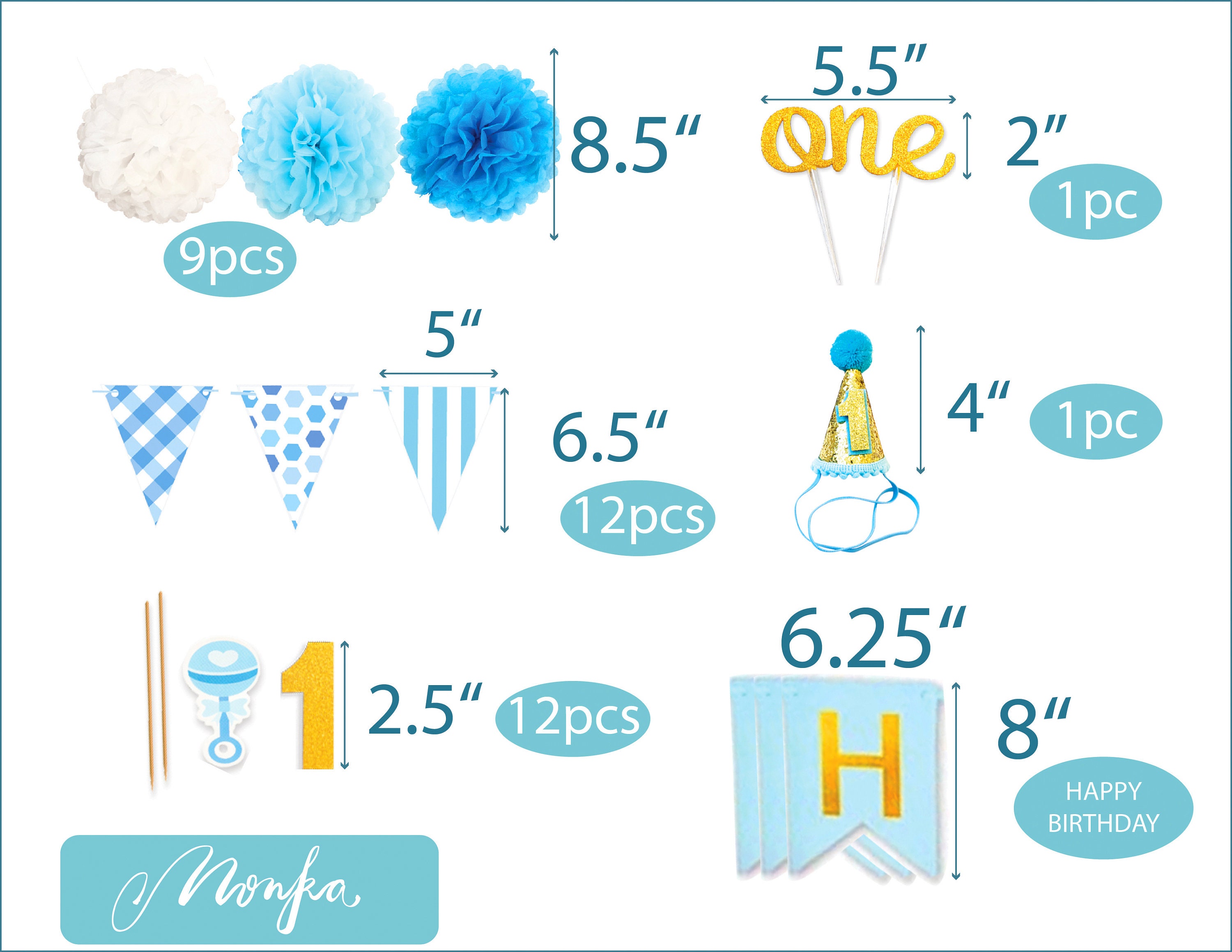 Baby Boy 1st Birthday Party Decoration First Birthday - Etsy