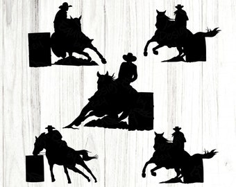 Barrel Racing SVG Bundle, Running Horse Clipart, Gymkhana images, PNG, JPEG, Digital Download of Horse Racing