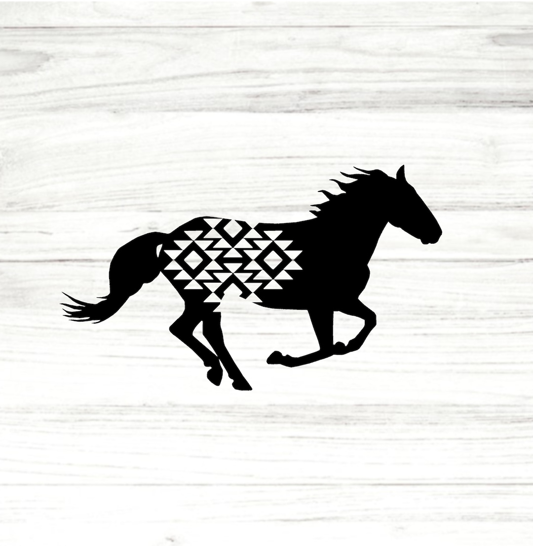 Aztec Horse SVG, Running Horse SVG, Horse Clipart, Western Image, Horse ...