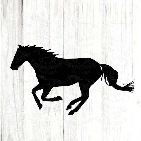 Running Horse Silhouette Horse SVG Wester Horse Clipart Etsy