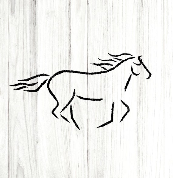 Running Horse Stencil