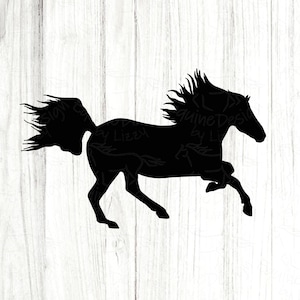 Running Horse Silhouette, Paard SVG, Western paard Clipart, Arabische, Vinyl Image, PNG-bestand, T-shirts, kussens, Scrapbooking, Decal, Strijken op