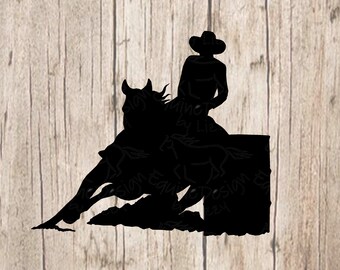 Barrel Racing SVG, Horse Silhouette, Cowgirl Clipart, Vinyl Image