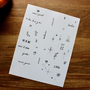HAILEY BIEBER Temporary Tattoos