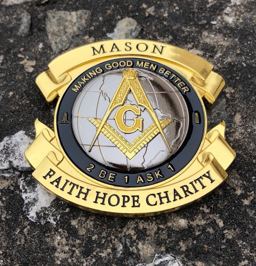 Masonic Challenge Coin Etsy
