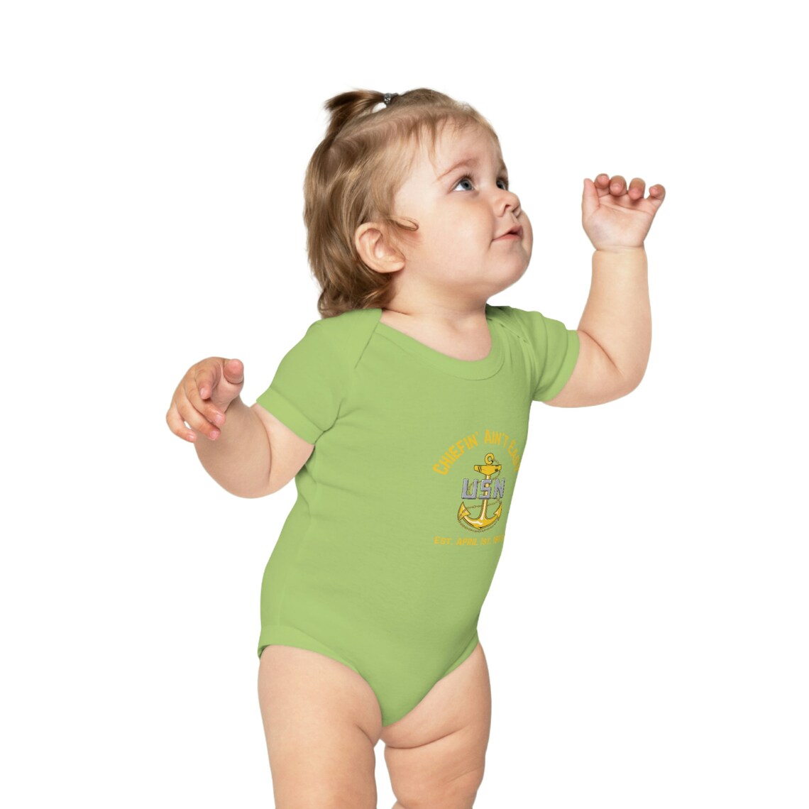 Navy Chief Baby Chiefin' Combed Cotton Baby Bodysuit - Etsy