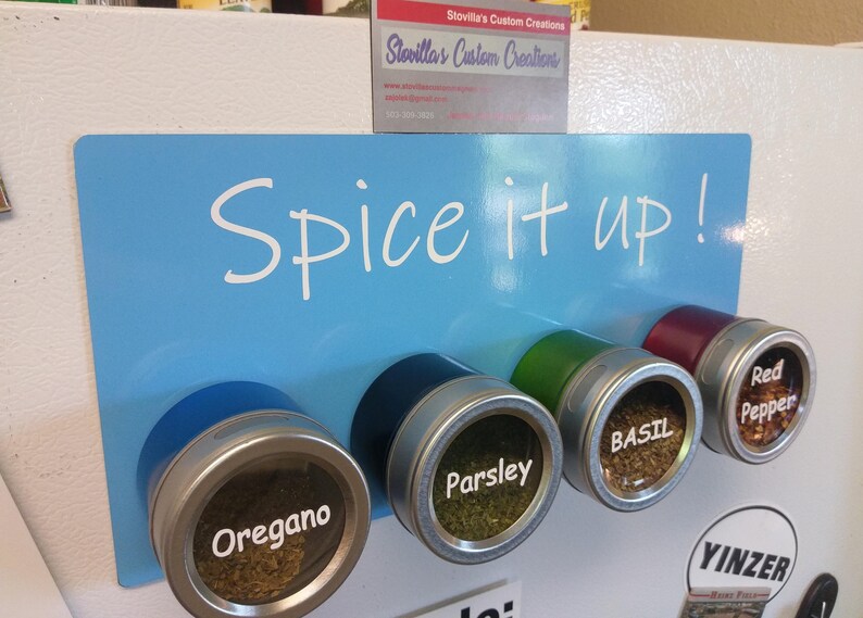 Customizable Spice Board 12 x 6 Etsy