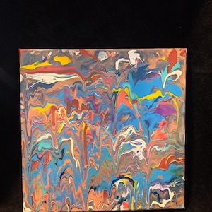 Paint, abstract, art, canvas, colorful