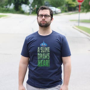 TShirt Laundry Clothing * A Slime Draws Near! * Slime Shirt * Funny T Shirts * Cool Shirts * Trendy T-Shirt * T Shirt Design * Geeky * Nerdy