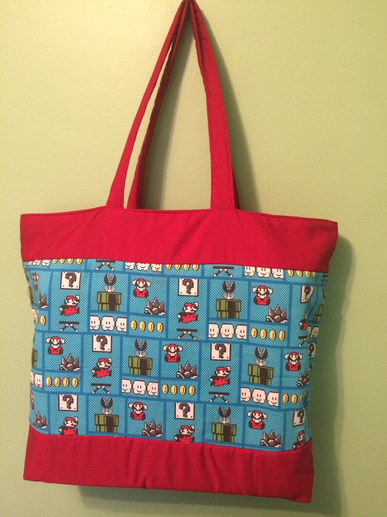 8-bit Mario Tote Bag