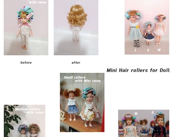 Mini Hair rollers for DOLL. BJD doll. 1/6 doll. 1/12 doll  mini hair rollers