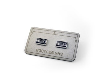 Earrings - VHS Mini Cassette (Silver)