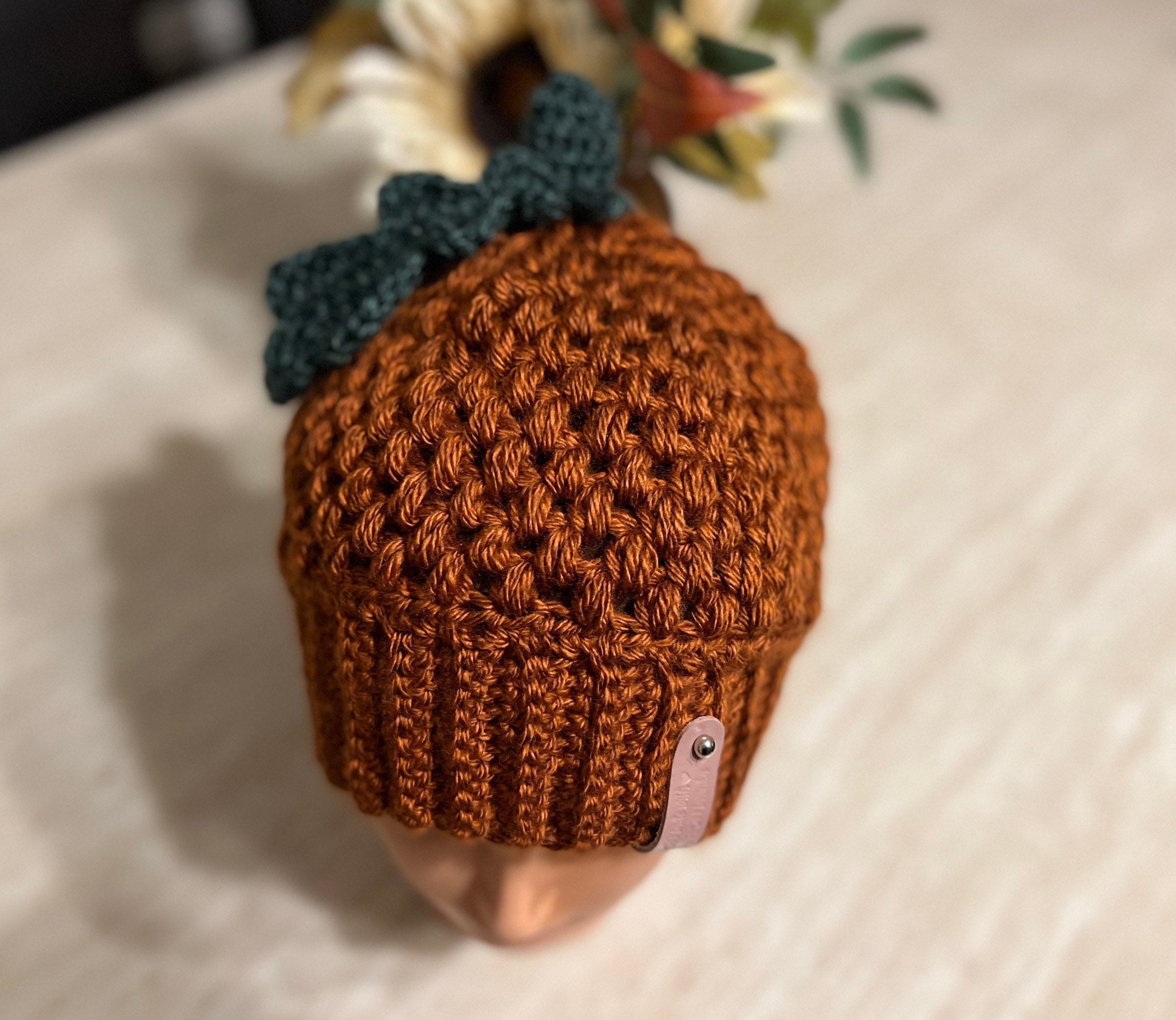 Handmade Crochet Hat, Adult size, Light Sage Green Color