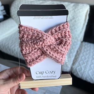 Copritazza riutilizzabile - rosa - copritazza all&#39;uncinetto - copritazza - copritazza - copritazza - copritazza da caffè, regalo per gli amanti del caffè