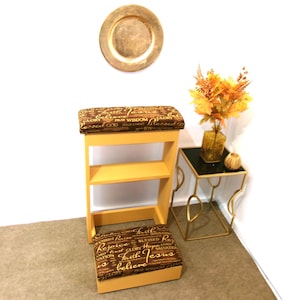 Padded Prayer Bench | Prayer Kneeler or Altar | Handmade Christian Gift for Believers | Spiritual Furniture & Religious Décor-Visit my Shop