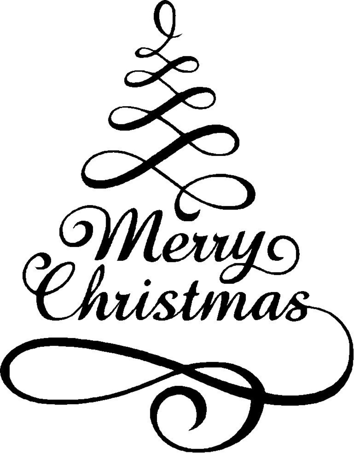 Merry Christmas Tree Wine Bottle Sticker Vinyl Decal Rose Gold Etsy