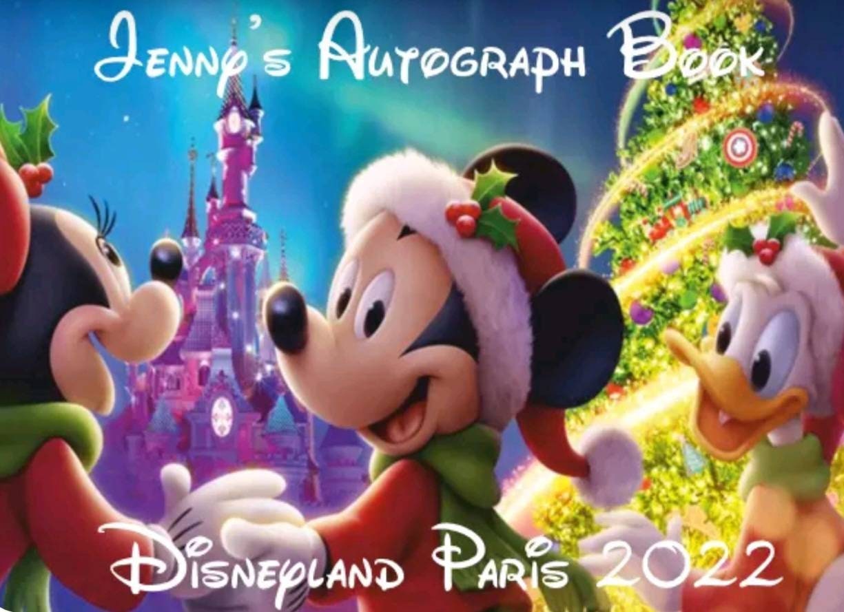 Disney Autograph Book, Personalised Disneyland Paris Autograph Book, Disney,  Signature Book, Disney Scrapbook, Disney Photobook, A5, A6 