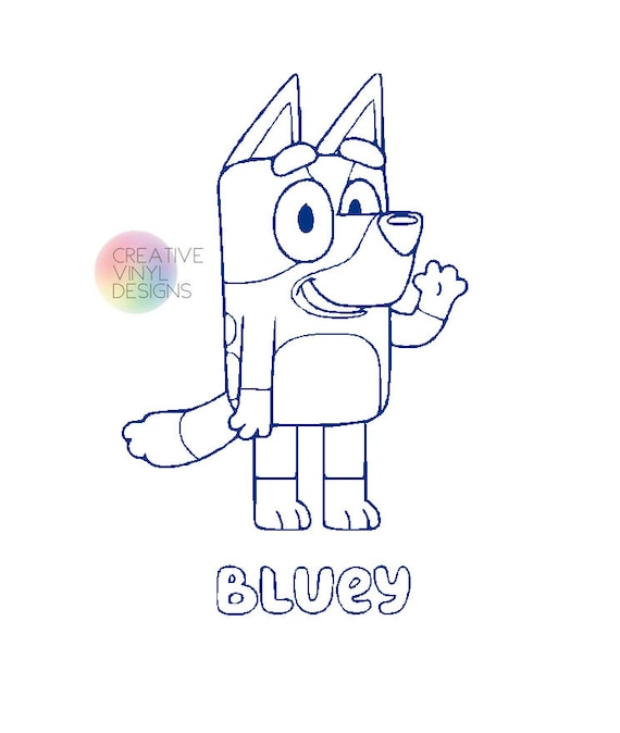 Bluey Character Silhouette Vinyl Wall Sticker Decal | Etsy