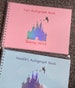 A5 Personalised Disney Holiday Autograph Memory Book Iridescent Castle Disneyland Paris Disney World Florida Year 2022 