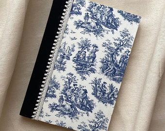 BLUE VINTAGE ERA A4 Journal / Notebook With Blank Pages / Hardcover Book