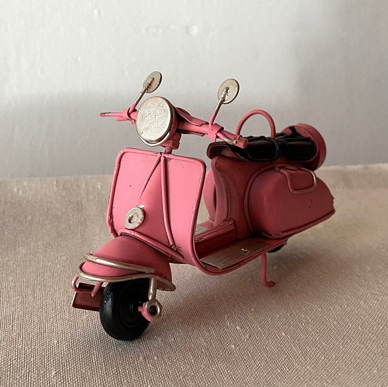 SGRIMALT Miniature Laiton : Scooter Vespa Métal Bleu, L 18 cm