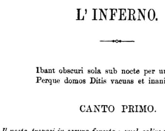 Dante's Inferno A5 Print: Italian Poem, Classic Literature Wall Art