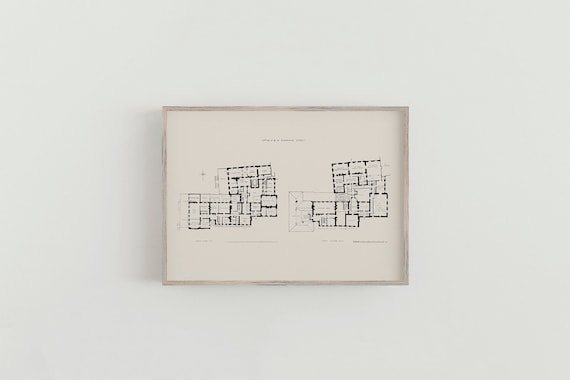 10 Downing Street Floor Plan Fine Art Print British Prime Etsy