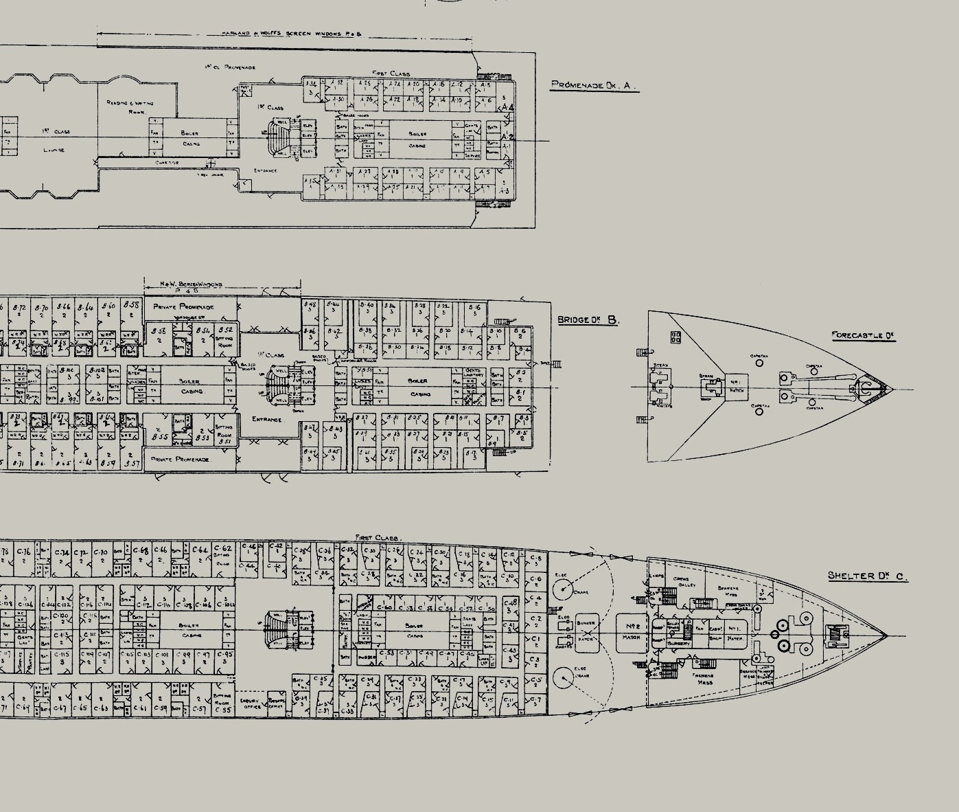 タイタニック図面 タイタニック図面