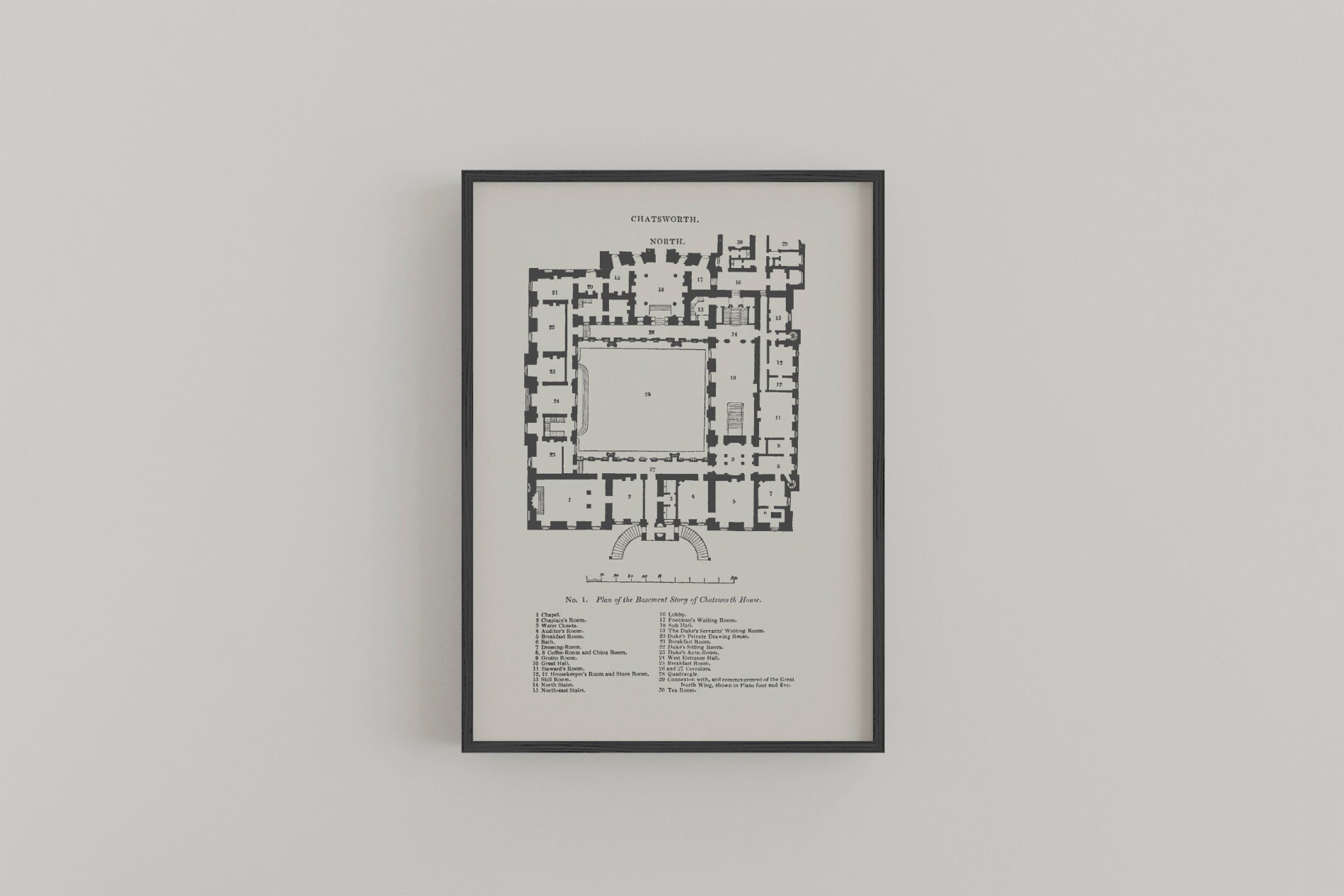 a5-a4-chatsworth-house-ground-floor-plan-giclee-art-print-etsy