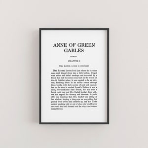 A5 Anne of Green Gables Novel Quote Print - A5 Literary Art Print - Book Page Poster - Book Decor Wall Art