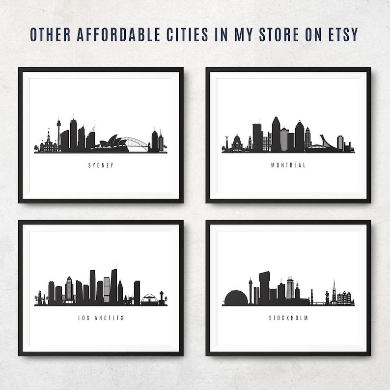 Sheffield Skyline Printable Black White Wall Art Sheffield ...