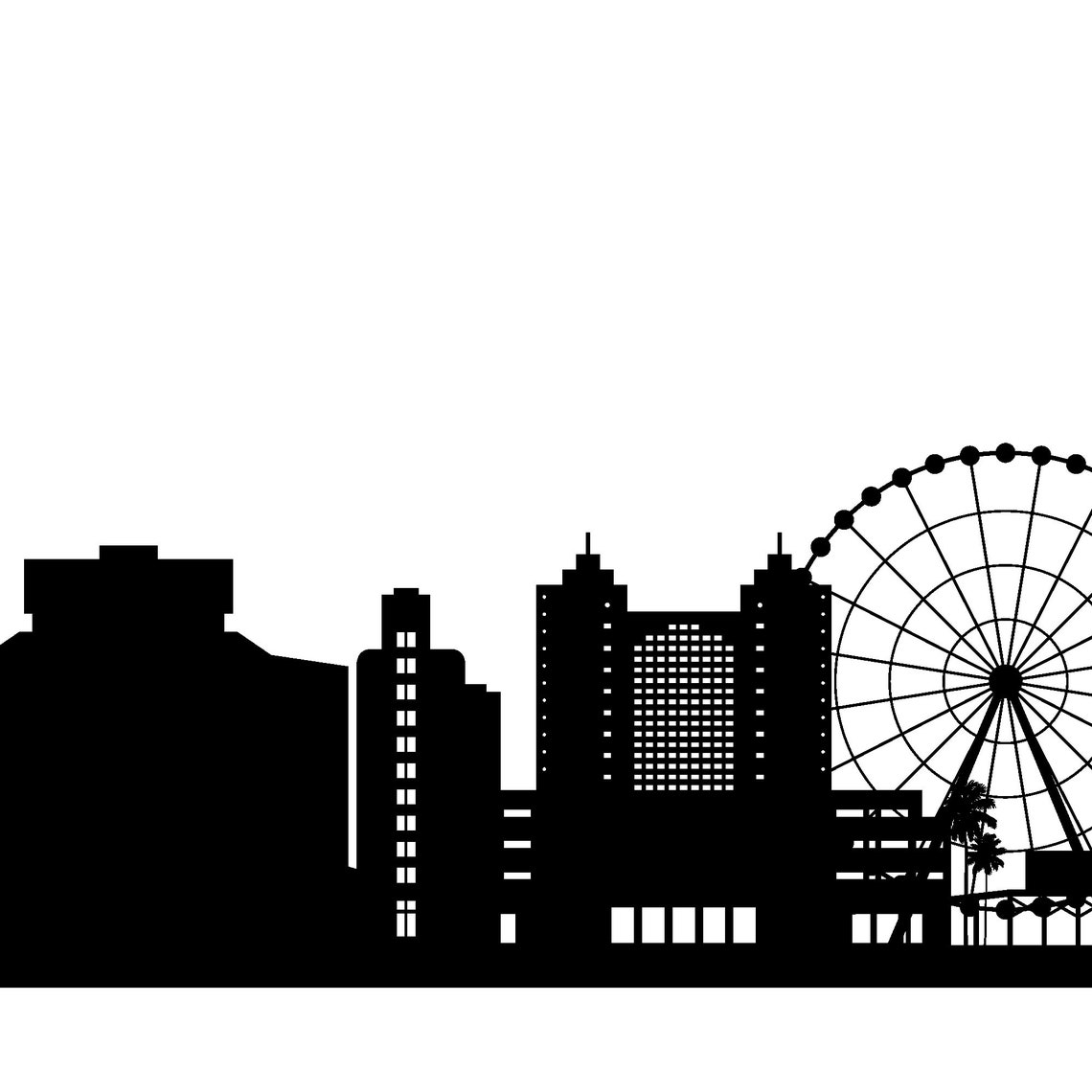 Myrtle Beach Skyline Printable. Myrtle Beach South Carolina | Etsy