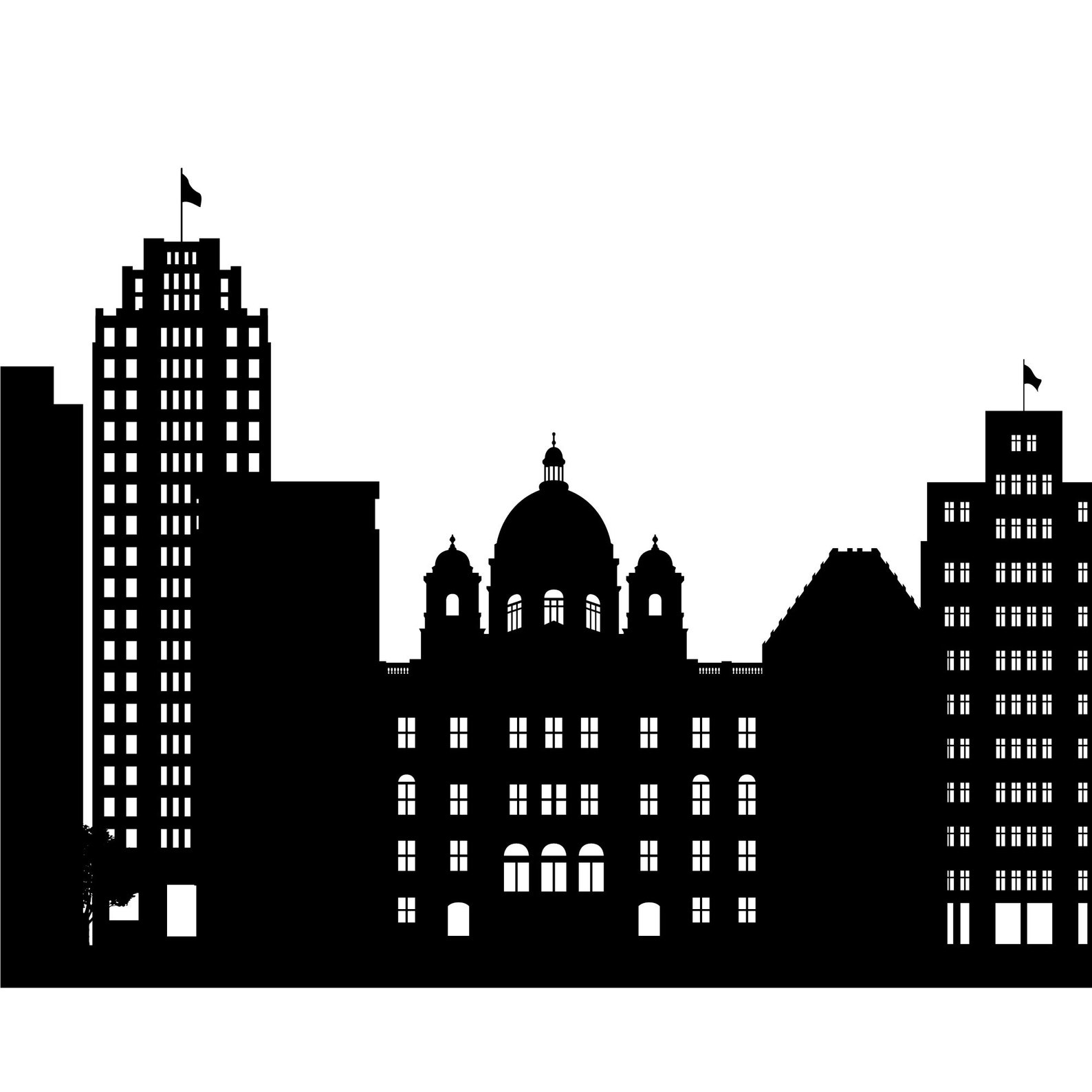 Syracuse Skyline Printable Syracuse Black White Wall Art | Etsy