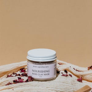 Organic Rose Clay Mask: Botanical Face Mask for Sensitive Skin