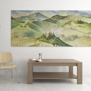 Tuscany Art Print, Printable Wall Art, Tuscany Fields Painting, Tuscany Italy Print, Landscape Art, JPEG Art, Instant Download Printable Art