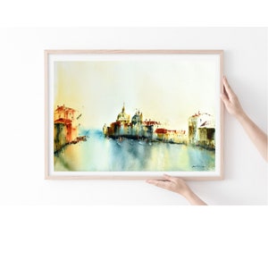 Venice Cityscape Instant Download Printable Art,  Venice Watercolor Painting Gift For Traveller, JPEG Art, Venice Painting for Home Decor