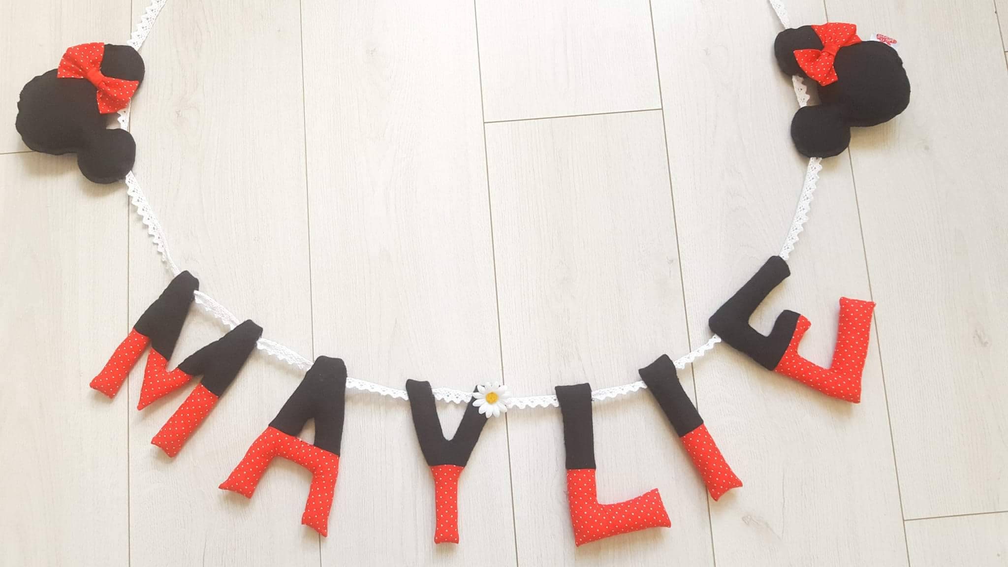 Guirlande de Prénom Au Théme Minnie