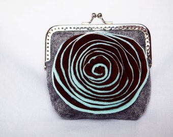 Retro boho felt Mini coin Purse