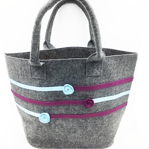 Large felt Tote, large felt shoulder bag