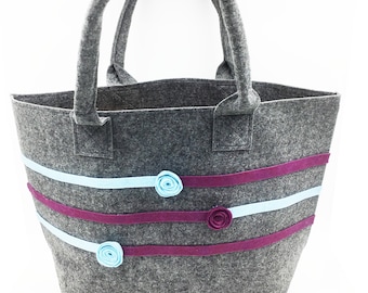 Large felt Tote, large felt shoulder bag