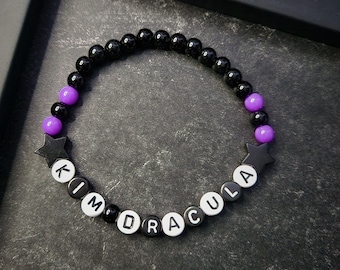 Kim Dracula Goth Bead Bracelet