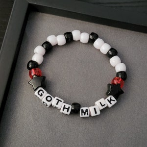 Goth Milk Kandi Bracelet