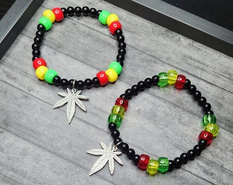 Mary Jane Charm Bead Bracelet