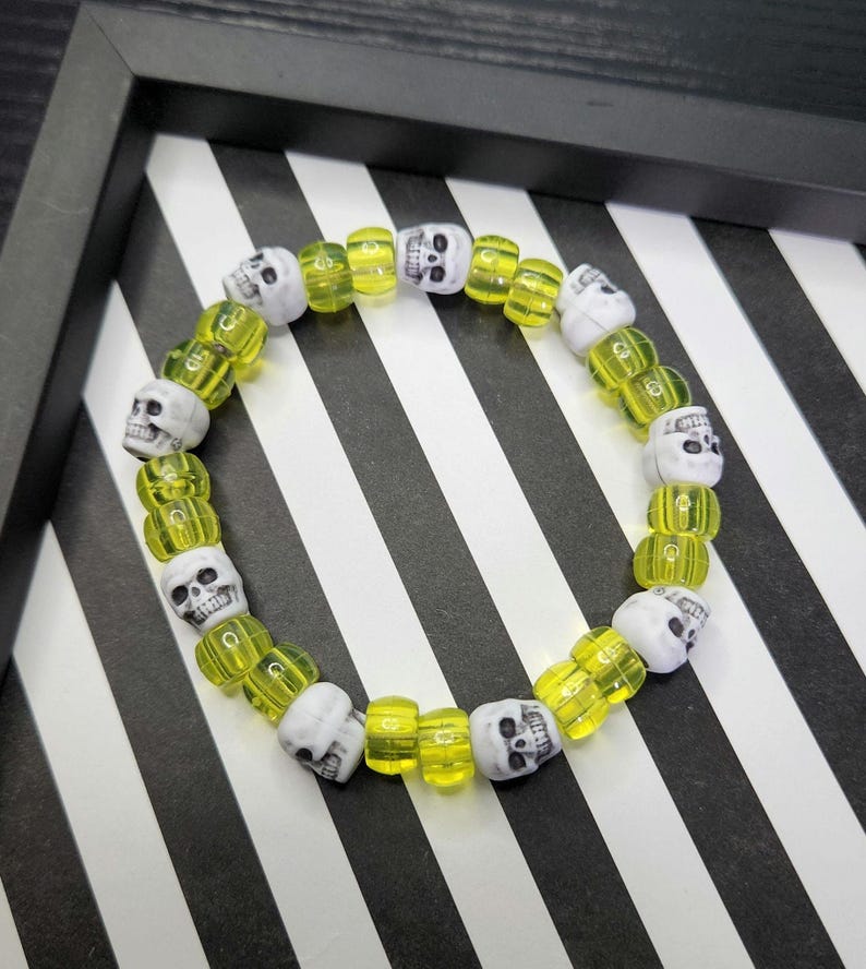 Summertime Sad Skull Kandi Bracelet image 1