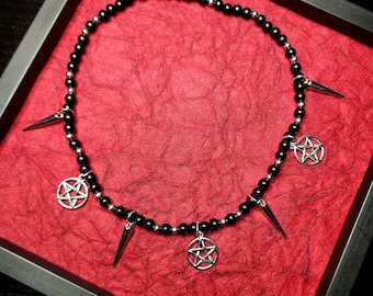 Coven Pentacle Spike Choker