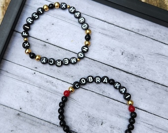Cobra Kai Strike First Stackable Bead Bracelets