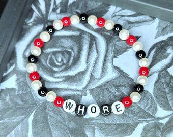 Whore In This Moment Bead Bracelet
